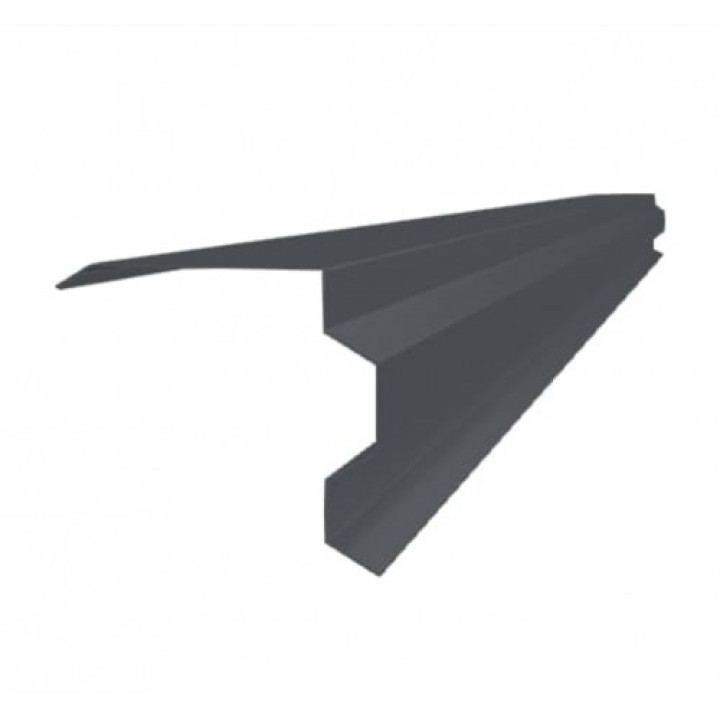 Торцевая планка ТП-5 ( ветровая ) матовая, графитовая Ral 7024 2м.  