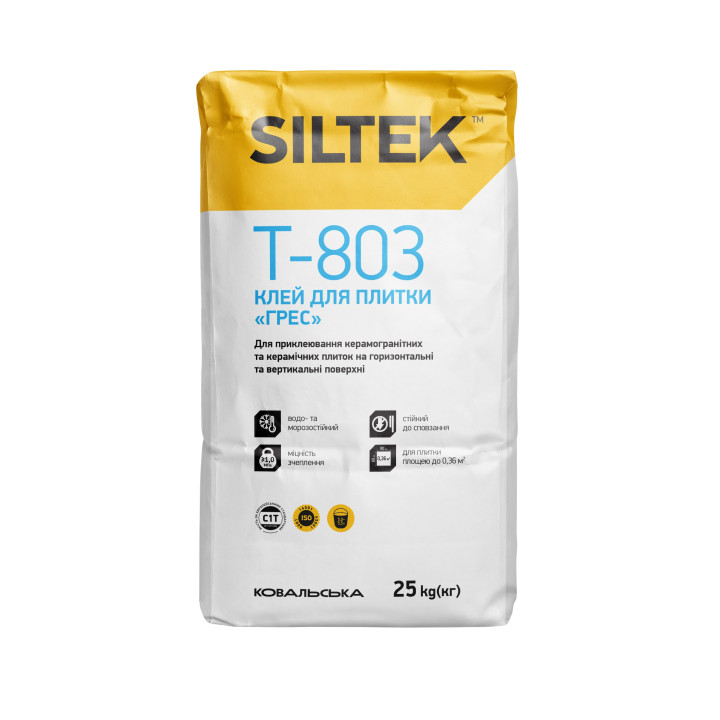 Клей для керамогранита для наружных работ SILTEK T-803 (25кг)