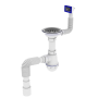 Сифон для кухні Zerix SK-02-A 3 1/2"x40 з різьб. випуском та гнучким прямокутним переливом