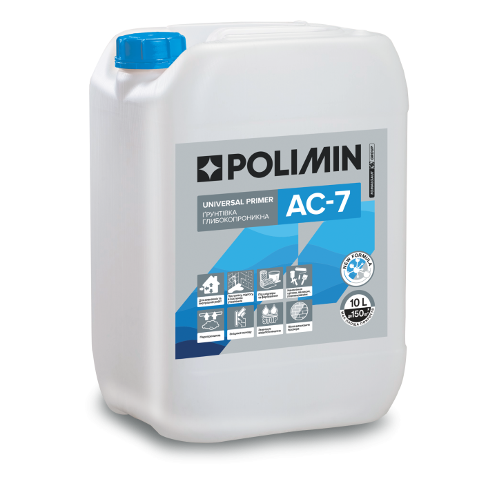 Грунтовка глибокого проникнення Полімін (Polimin) АС-7 (10л)