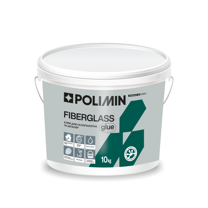Клей для стеклохолста и обоев Полимин Fiberglass Glue (10кг)