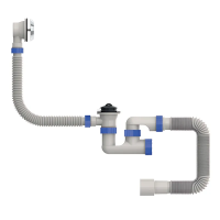 Сифон для ванни Mixxus SV-02-A 1 1/2" з ревізією, випуском та переливом