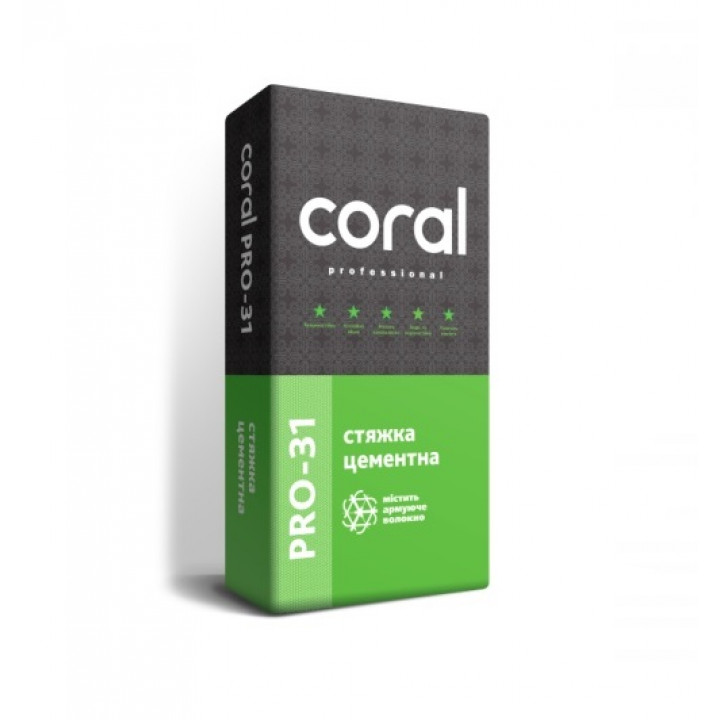 Стяжка цементная Корал (Coral) Pro-31 (25кг)