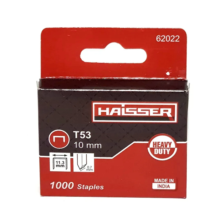 Скобы для степлера строительного HAISSER Т53 1000шт 10х11.3х07мм (62022)