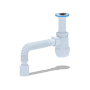 Сифон кухонный 1/2 с гофрой, d 50 (AO0510) LK02