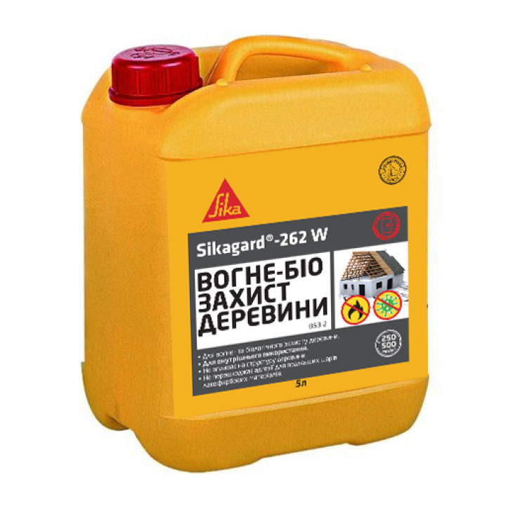Огнебиозащита защита для древесины внутри помещений SIKA Sikagard-262 W Ka (5л)
