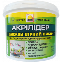 Фарба інтер'єрна зносостійка BUILDER АКРІЛІДЕР (1,4 кг)