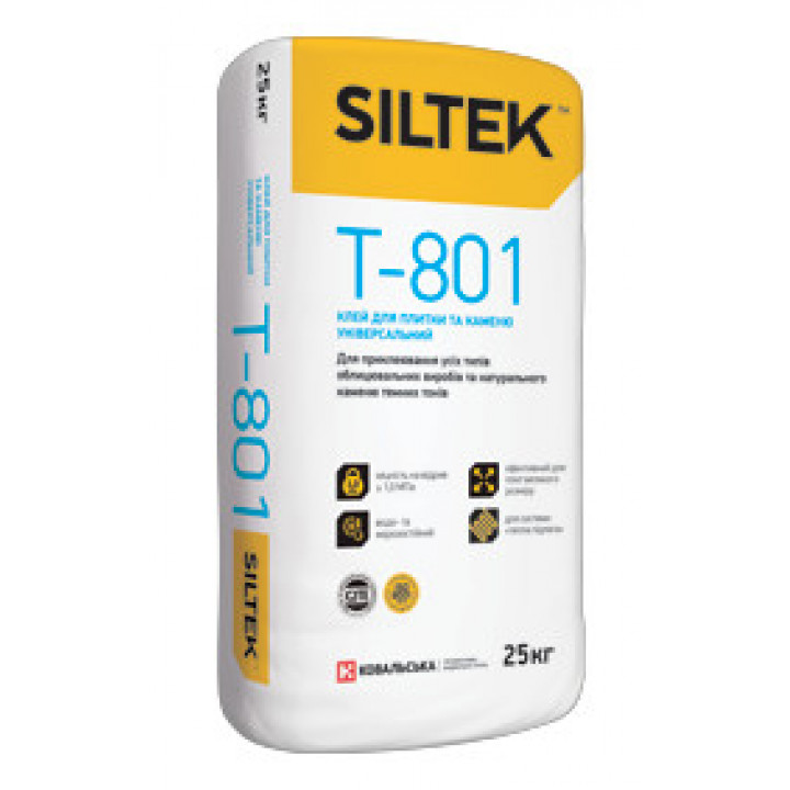 Клей для плитки и камня универсальный SILTEK Т-801 (25 кг.)