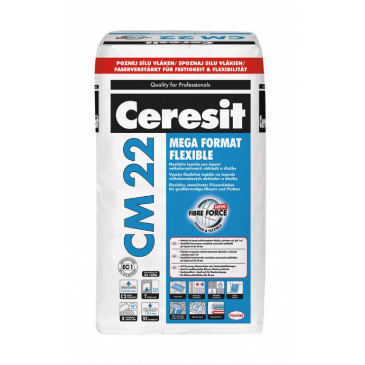 Клей для великоформатної плитки CERESIT СМ-22 Mega Format Flex (25кг.)