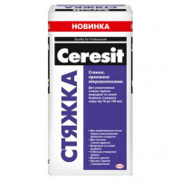Стяжка 0-100мм армированная фиброй для полов с подогревом CERESIT 1 (25кг)